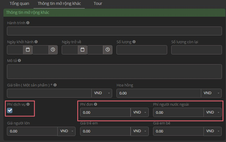 Danh sách mặt hàng từ sidebar