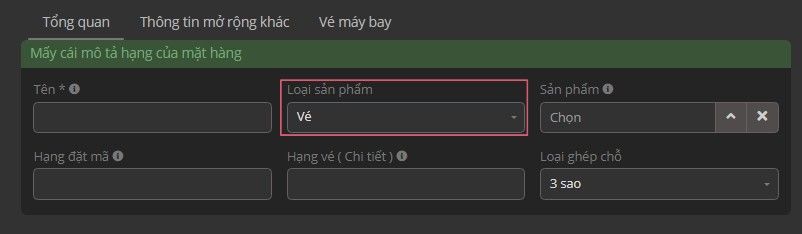 Danh sách mặt hàng từ sidebar