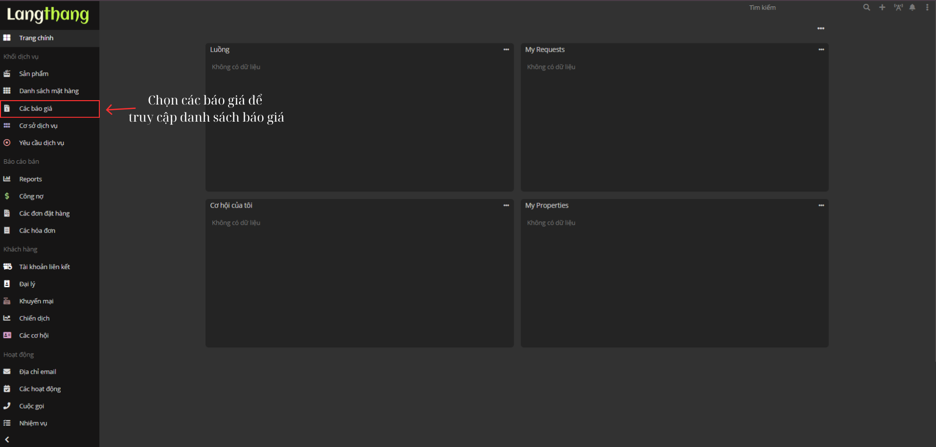 Màn hình tạo sản phẩm